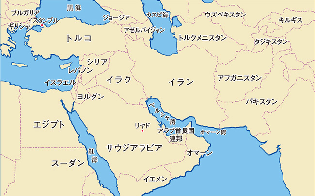 中東全図