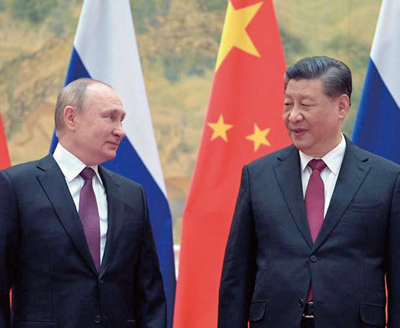 2月4日、北京で会談した習近平国家主席とプーチン大統領