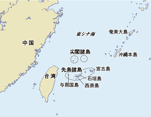 先島諸島周辺地図